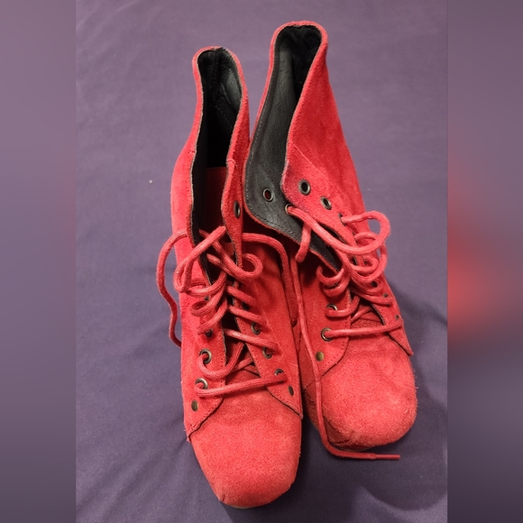 Jeffrey Campbell Lita Red Booties - Picture 4 of 11